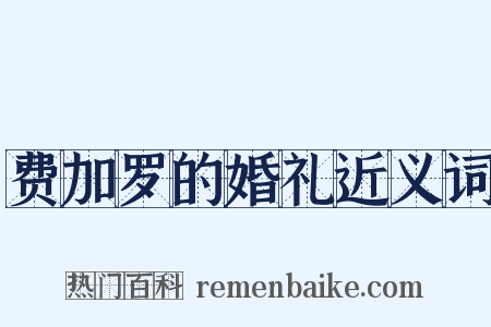 费加罗的婚礼近义词是什么意思的图片